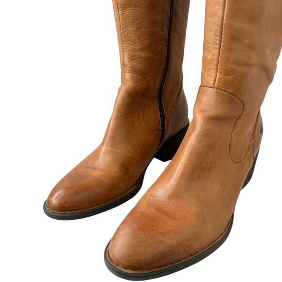 BORN the Bley Tall Riding Boots in Tan Brown Leather Women's Size 8M - Picture 6 of 16